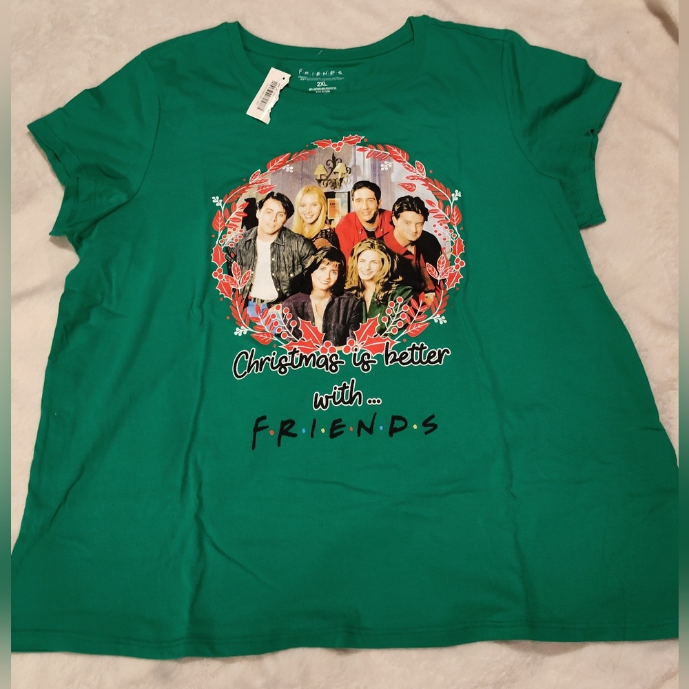 NWT! FRIENDS Christmas Tee Sz 2XL